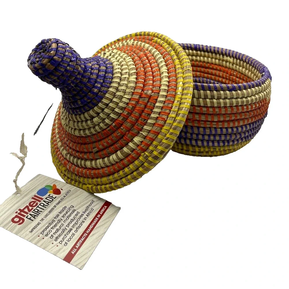 New Gitzell Fairtrade Basket Handmade in Africa